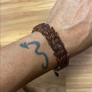 Coconut shell  adjustable bracelet